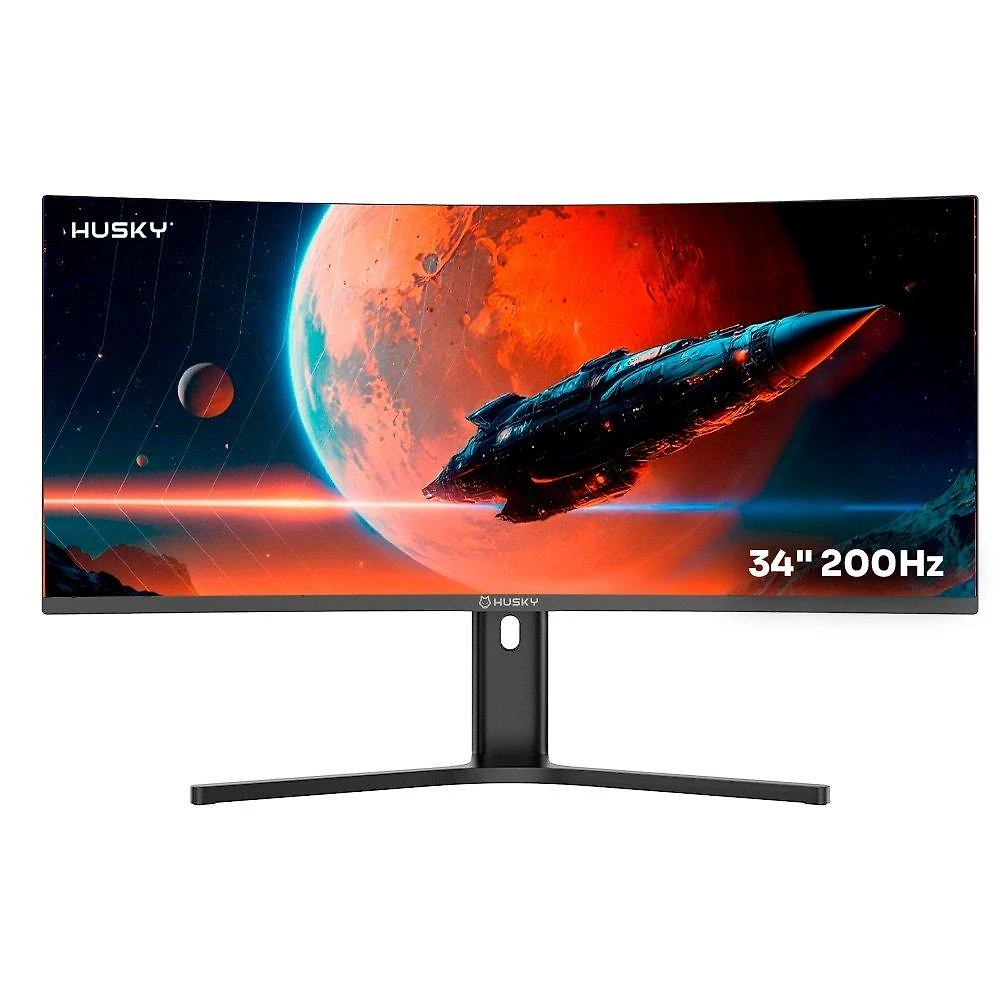 Miniatura Monitor Gamer Curvo Husky Boreal 34", WQHD, Ultrawide, 200Hz, 1ms, Adaptive Sync, DisplayPort e HDMI, HDR - HMG00234PT