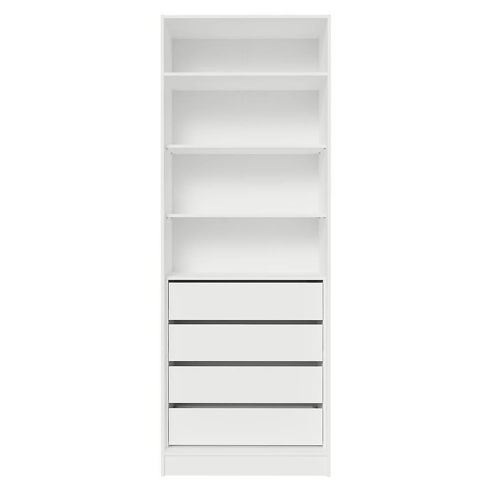 Guarda-roupa modulado 2 portas 4 gavetas branco neo madesa