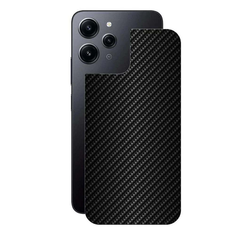 Película Para Xiaomi Redmi 12 - Traseira De Fibra De Carbono Preta - Gshield