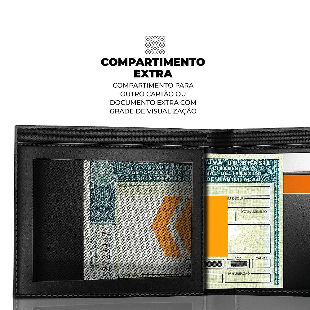 Carteira RFID Masculina - Porta cartão - Ultra Slim -Gshield