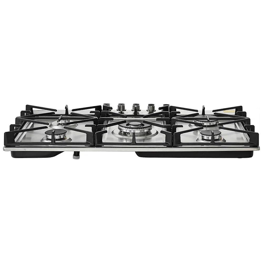 Cooktop a gás 5 bocas VEVOR vidro temperado preto e inox embutir conversível GN/GLP queimadores selados 110V