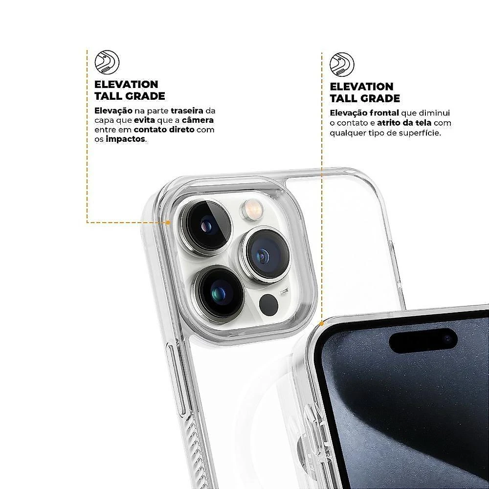 Kit Capa e Película de Privacidade Gshield Anti-slip Magsafe para Iphone 15 Pro Transparente 1