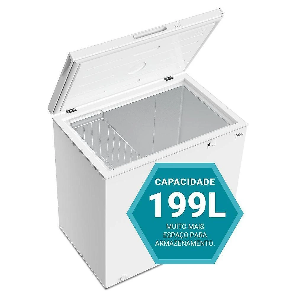 Freezer Horizontal Philco PFH205B 199L Dupla Função Branco 220V