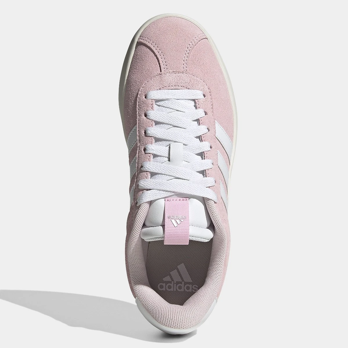 Miniatura Tênis Couro Adidas Vl Court 3 0 Feminino Rosa+Branco - 34