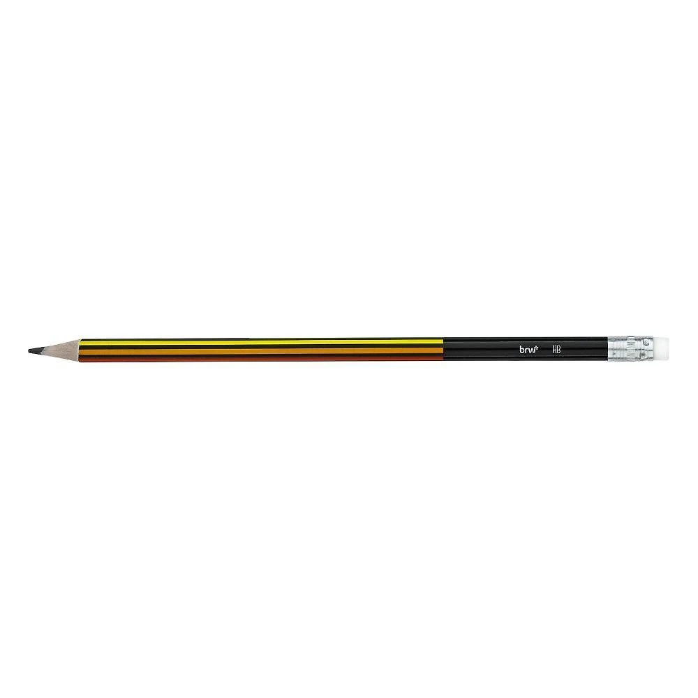 Lápis Preto Escolar HB BRW Rainbow BRW Estampa 4 com Ponta Precisa 1 Unidade Preto