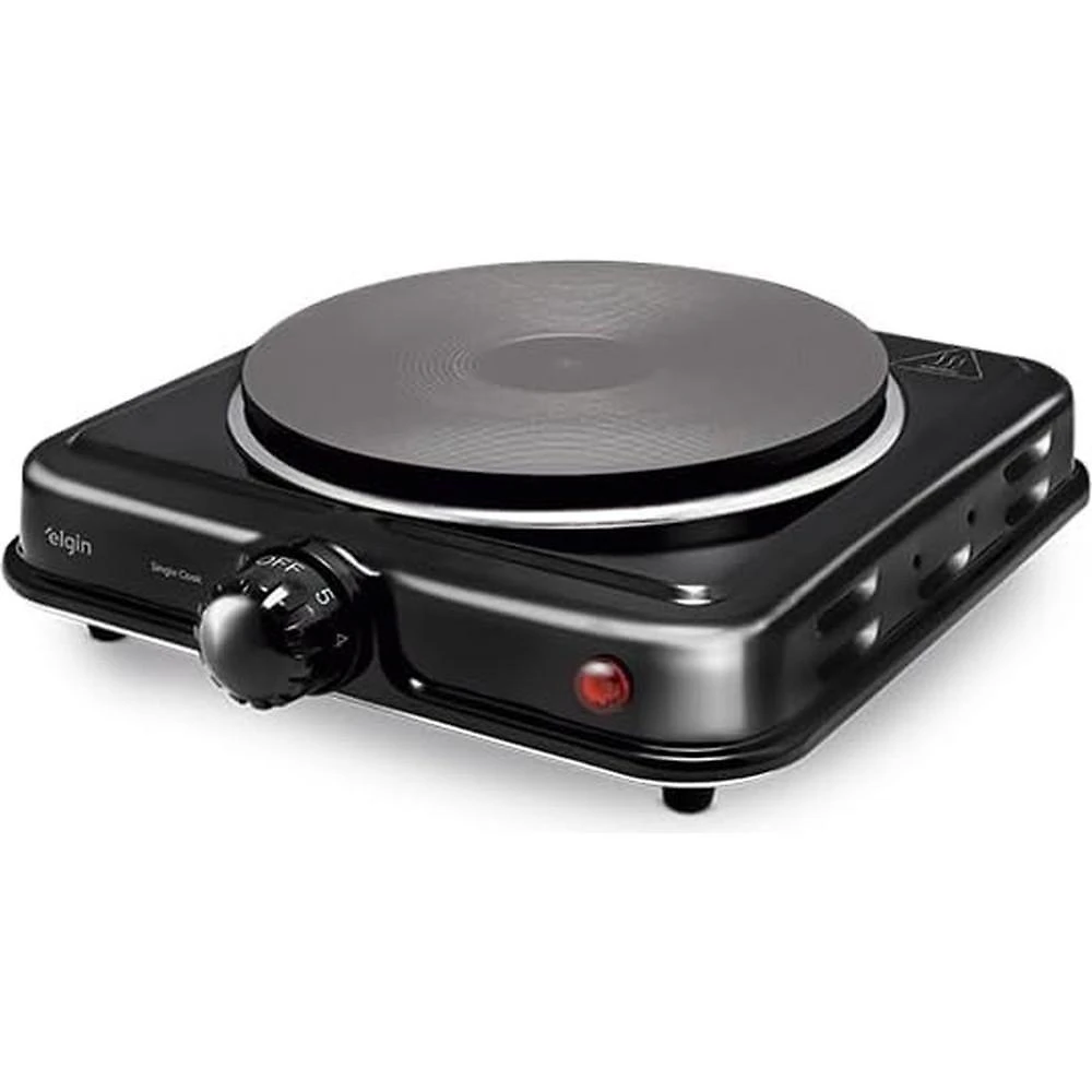 Fogão Elétrico De Mesa 1 Prato 1000W FF01 Single Cook Preto Elgin 220V