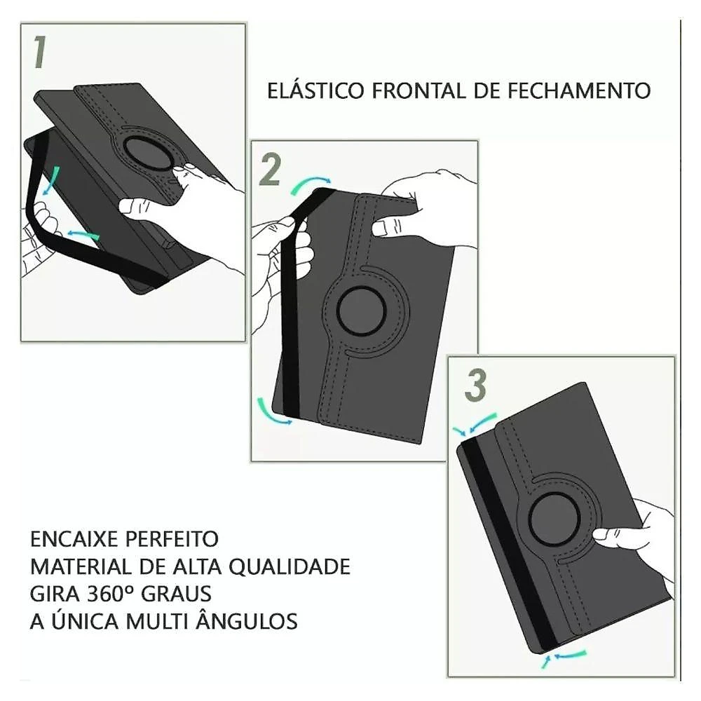 Capa Para Tablet S9 Tela 11" Polegadas Giratoria 360 Graus