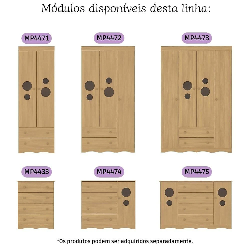 Quarto De Bebê Completo Berço Americano 3 Em 1 Colchão Sonho Multimóveis MP4643 Madeirado