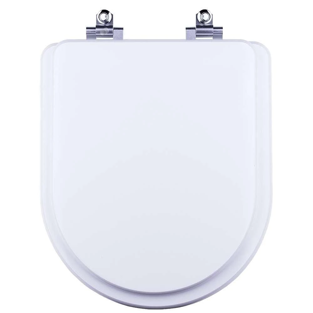 Assento Sanitário Smart Alongado Polipropileno Fechamento Suave Alumínio Anodizado Branco Pontto