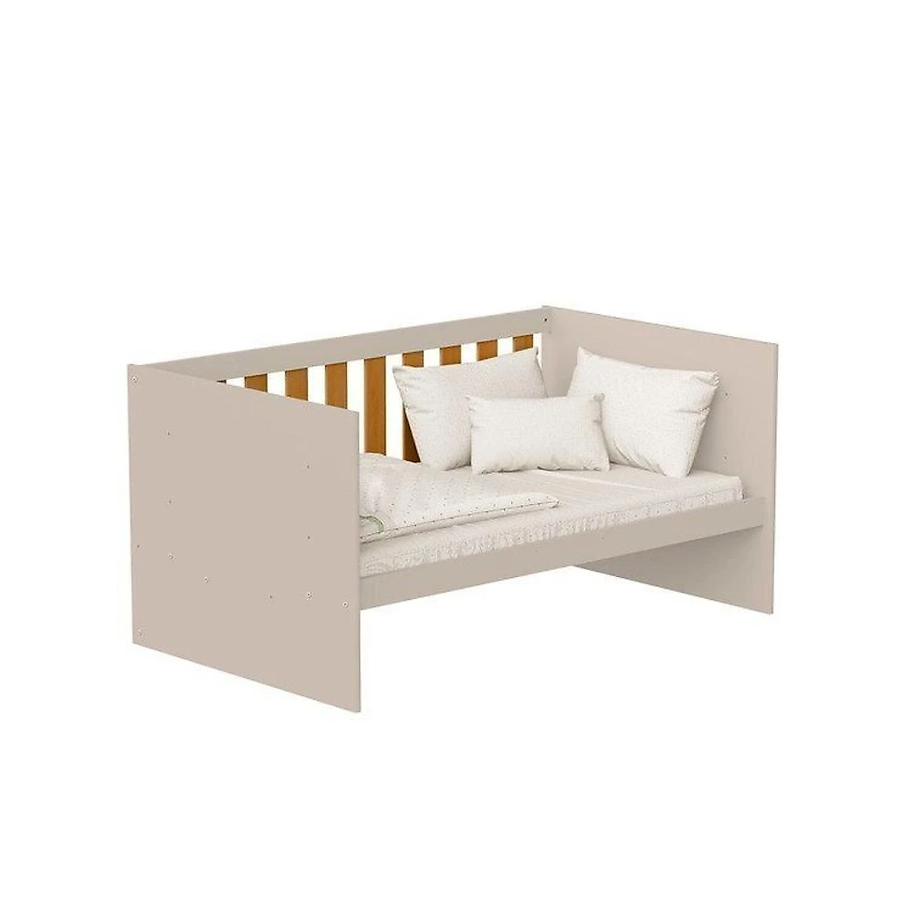 Quarto Completo Zaki com Berço 3 em 1 Katatau Areia Fosco / Savana