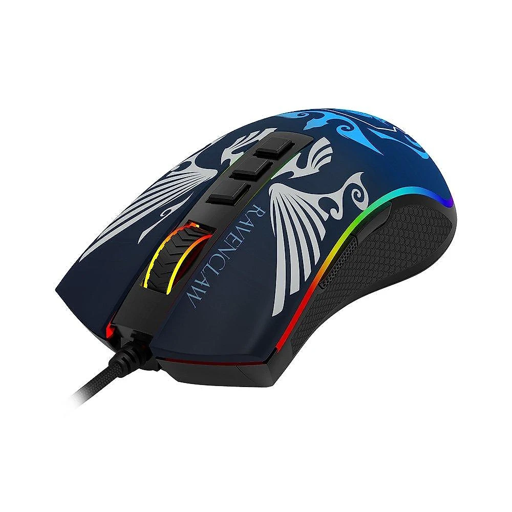 Mouse Gamer Redragon Harry Potter Corvinal, RGB, 12400 DPI, Sensor Pixart PMW3327, USB, Preto e Azul - HP-711R