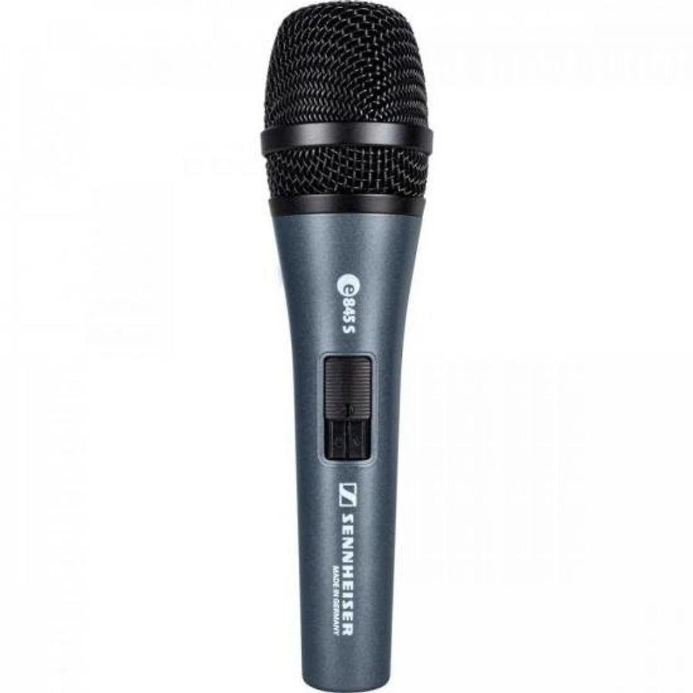 Microfone Dinâmico E845-s Vocal Supercardioide com Redução de Ruído Ambiente Preto Sennheiser