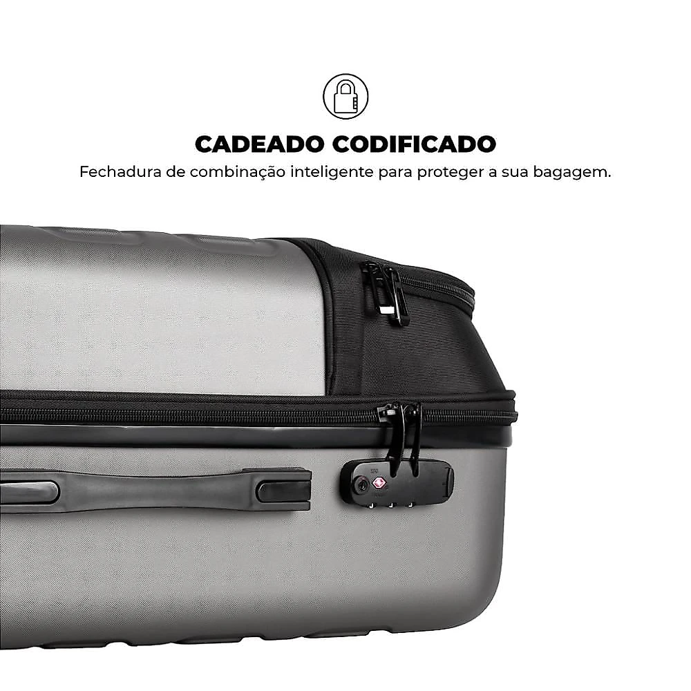 Mala de Viagem Armor com Rodas 360° - Média - Gshield