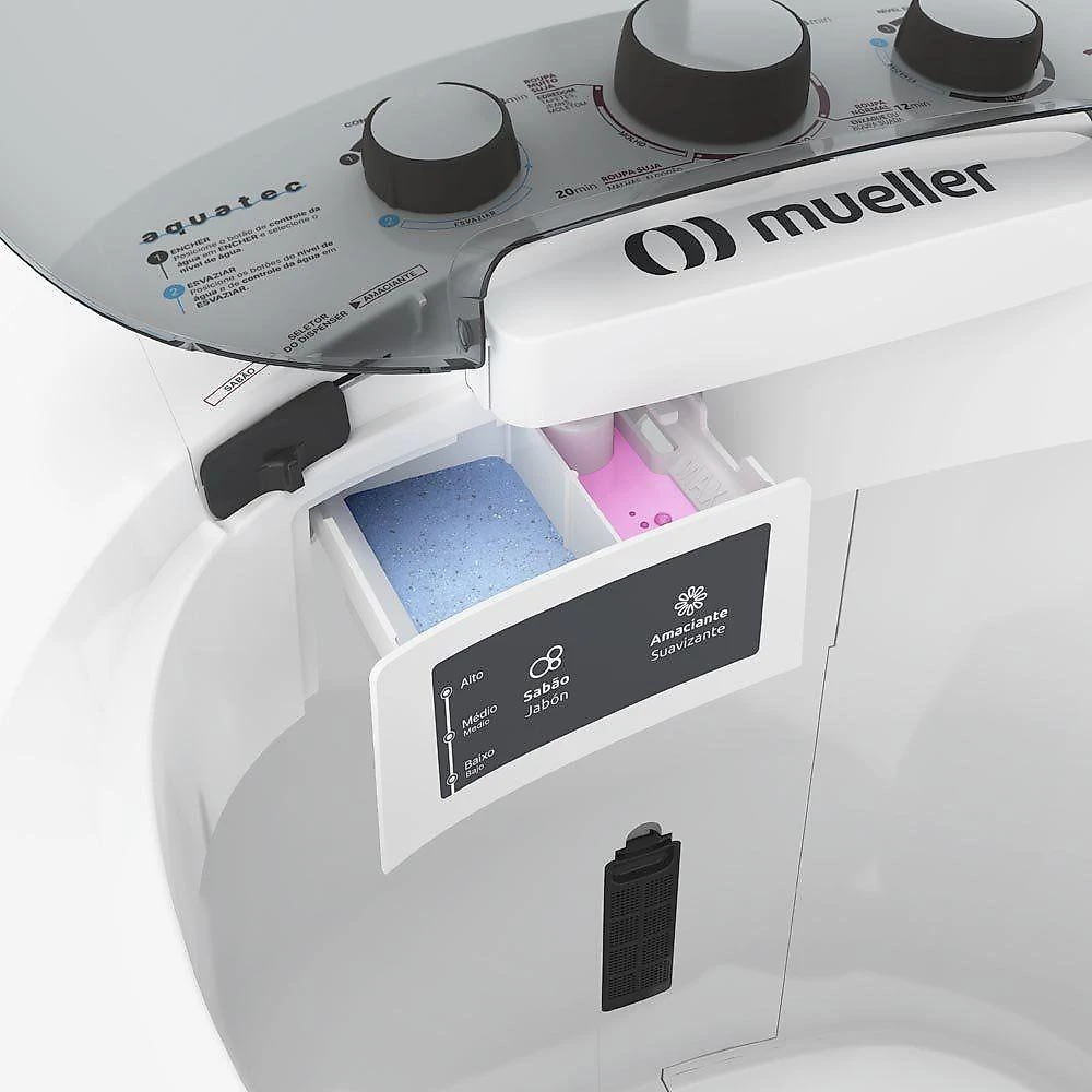Tanquinho Mueller 20kg Branco Aquatec Não Transborda MLT20F 220V