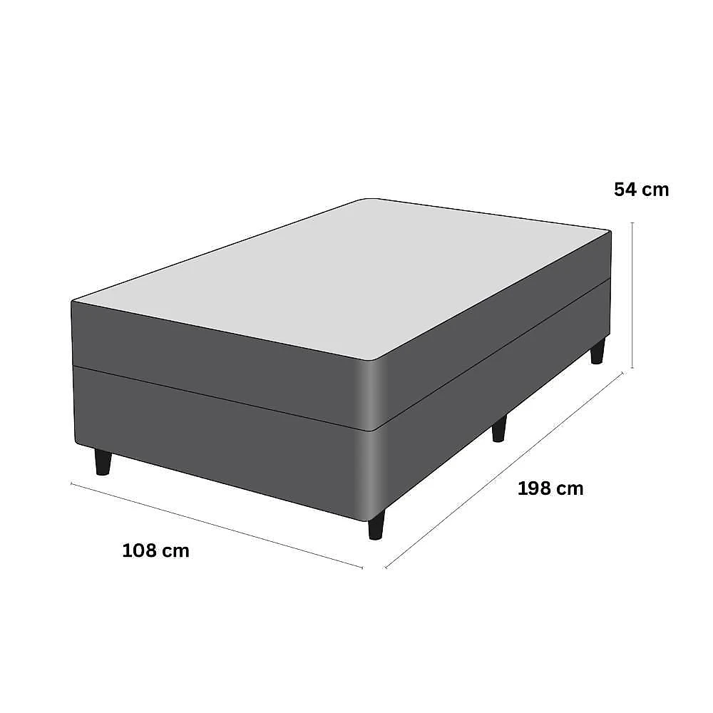 Cama Box com Colchão Solteirão Iso 100 D33 Espuma D33 Branco Ortobom