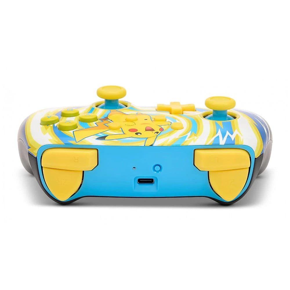Controle sem fio PowerA Enhanced Wireless para Nintendo Switch Pokémon Pikachu Vortex com bateria recarregável e botões avançados
