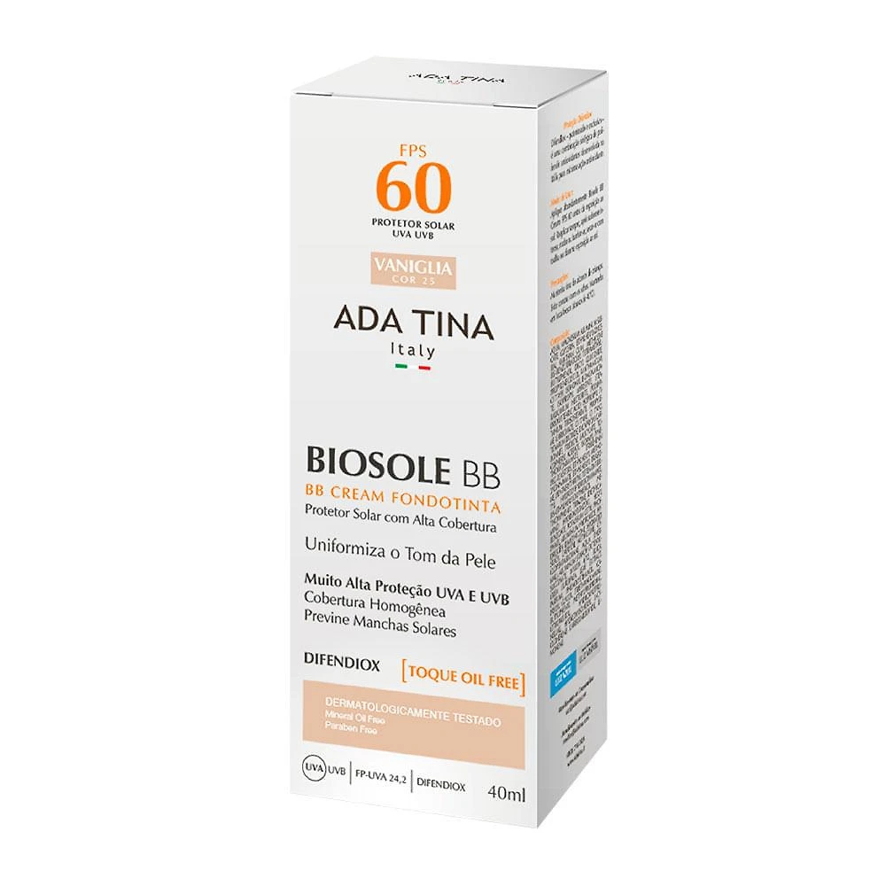 Protetor solar ada tina bb cream fps60