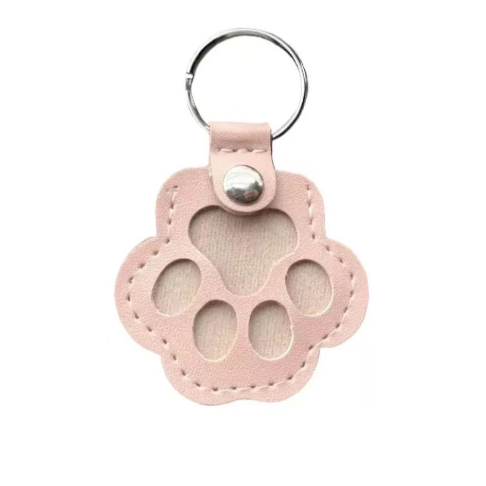 Chaveiro Up Art Personalizados Patinha Pet Cães e Gatos com Compartimento para Pelos Rosa 1 Unidade