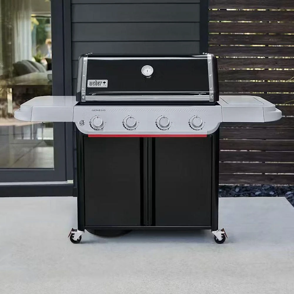 Churrasqueira a Gás Genesis E-415 Aço Inox Acendimento Rápido Preta Weber