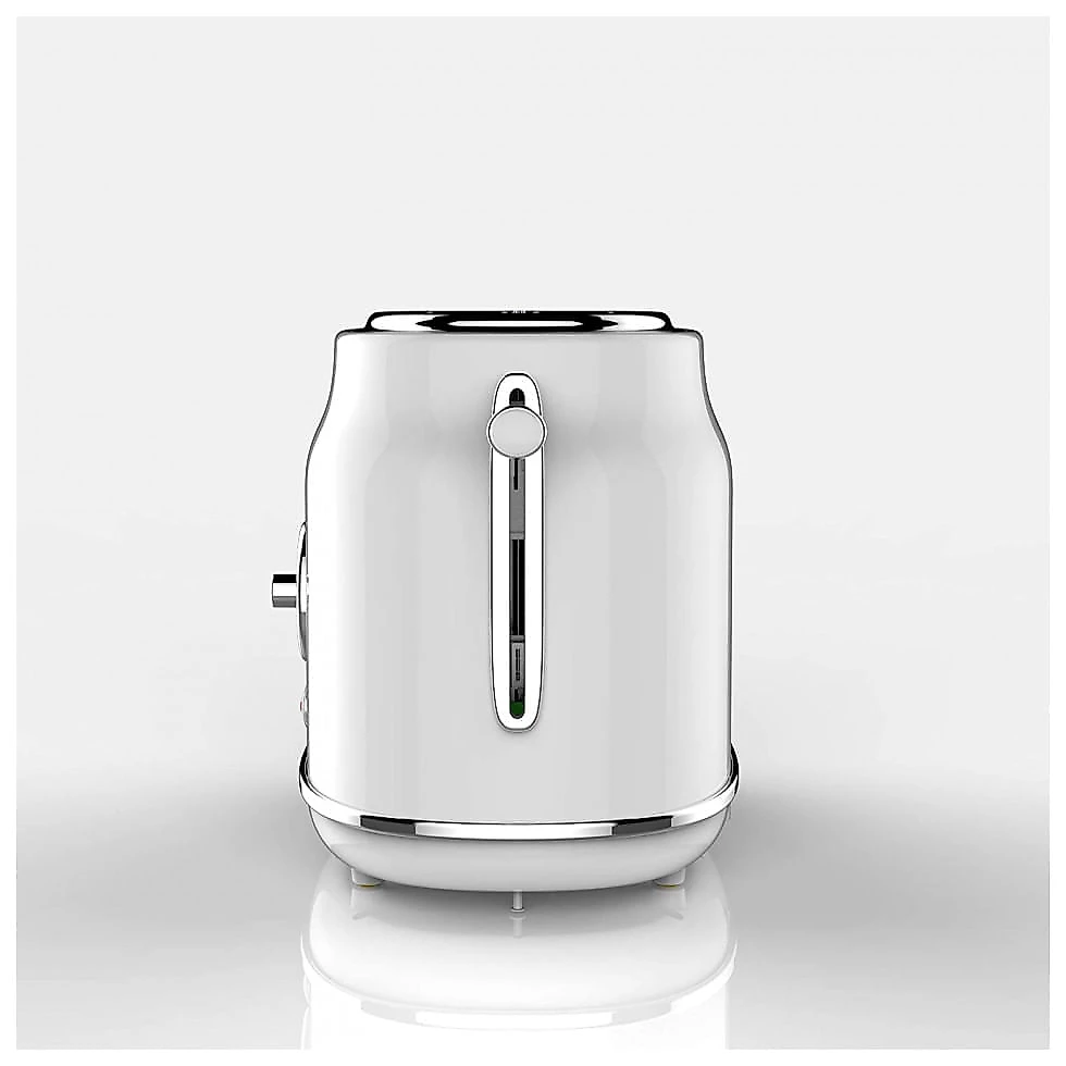 Torradeira Elétrica Retrô 2 Fatias com 5 Níveis de Tostagem e Função Descongelar 110V 900W, Frigidaire ETO102, Branco