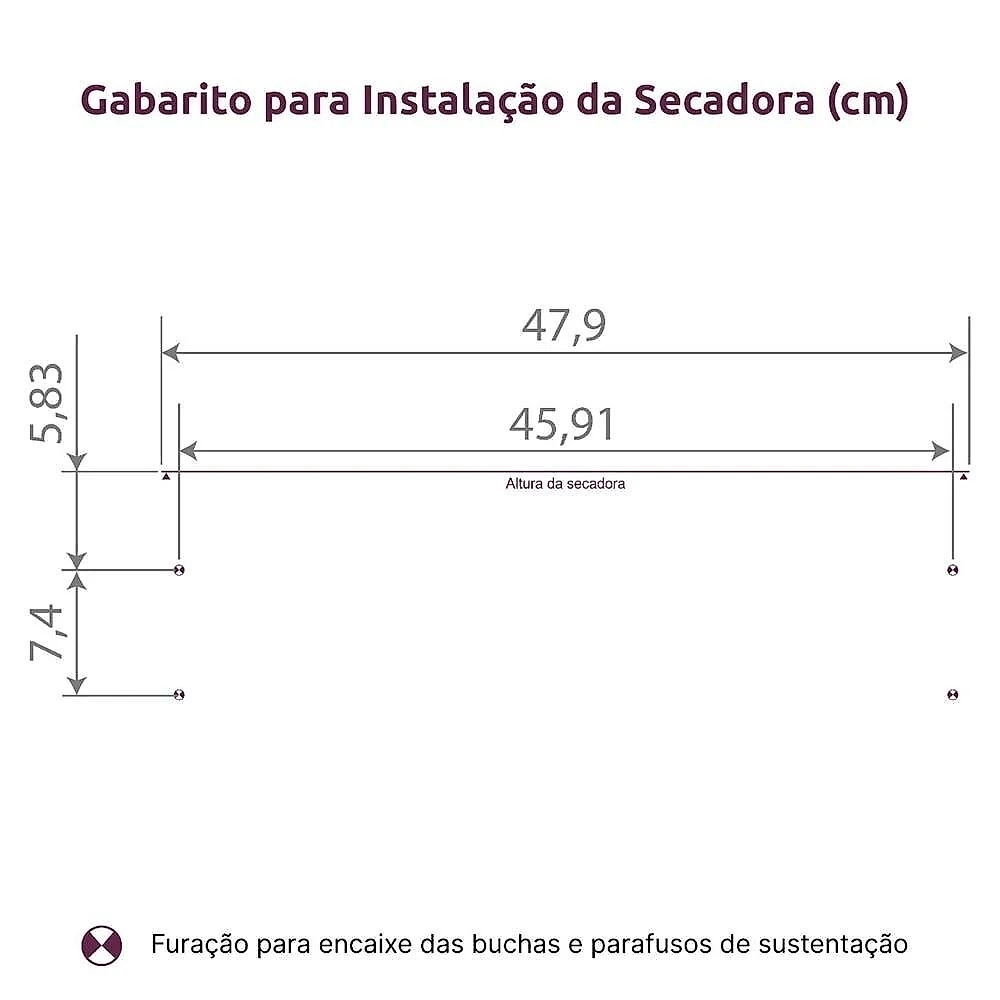 Secadora de Roupas de Parede Mueller Solaris 8Kg, Ar quente e frio, 220 Volts
