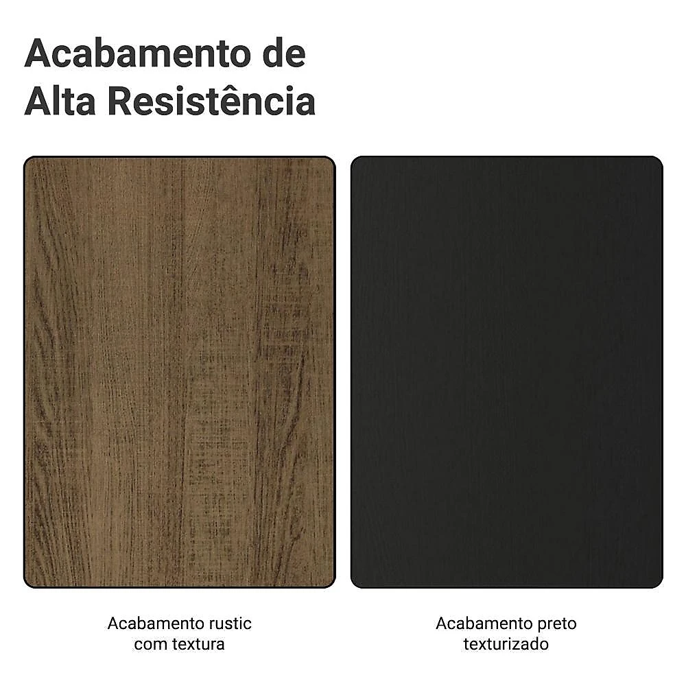 Porta-geladeira 83 cm 1 porta basculante preto/rustic/preto glamy madesa