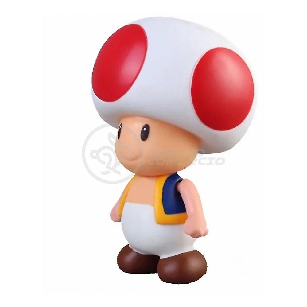 Boneco Action Figure Cogumelo Toad Articulado 20cm