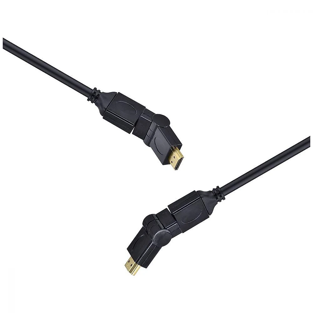 Cabo Hdmi 2.0 4k Ultra Hd 3d Conexão Ethernet Conectores 360° 2 Metros - H20b360-2