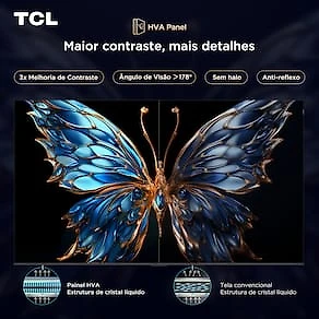 Smart TV 85” TCL 85P7K 4K QLED UHD 60Hz com Sistema Operacional Google TV