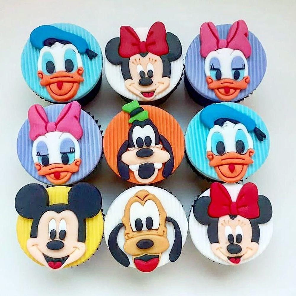 Cortador Turma do Mickey Plástico PLA 7CM 6 Personagens HB Formas e Cortadores