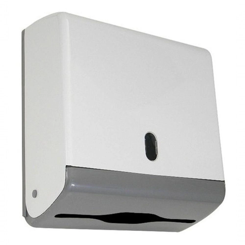 Toalheiro Junior N15 para Papel Interfolha 2 Ou 3 Dobras em Plástico ABS Branco-Cinza Higipack