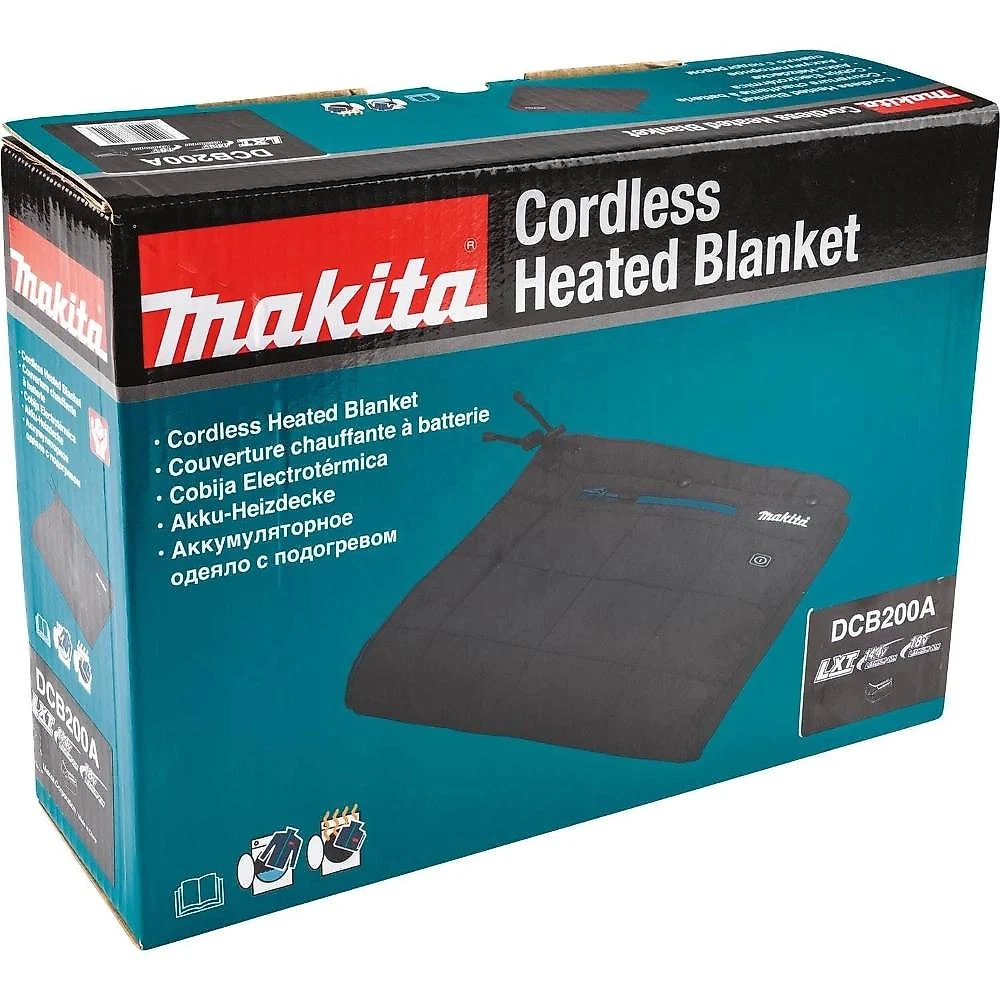 Manta térmica a bateria de poliéster ideal para frio com 3 níveis de calor dcb200a makita