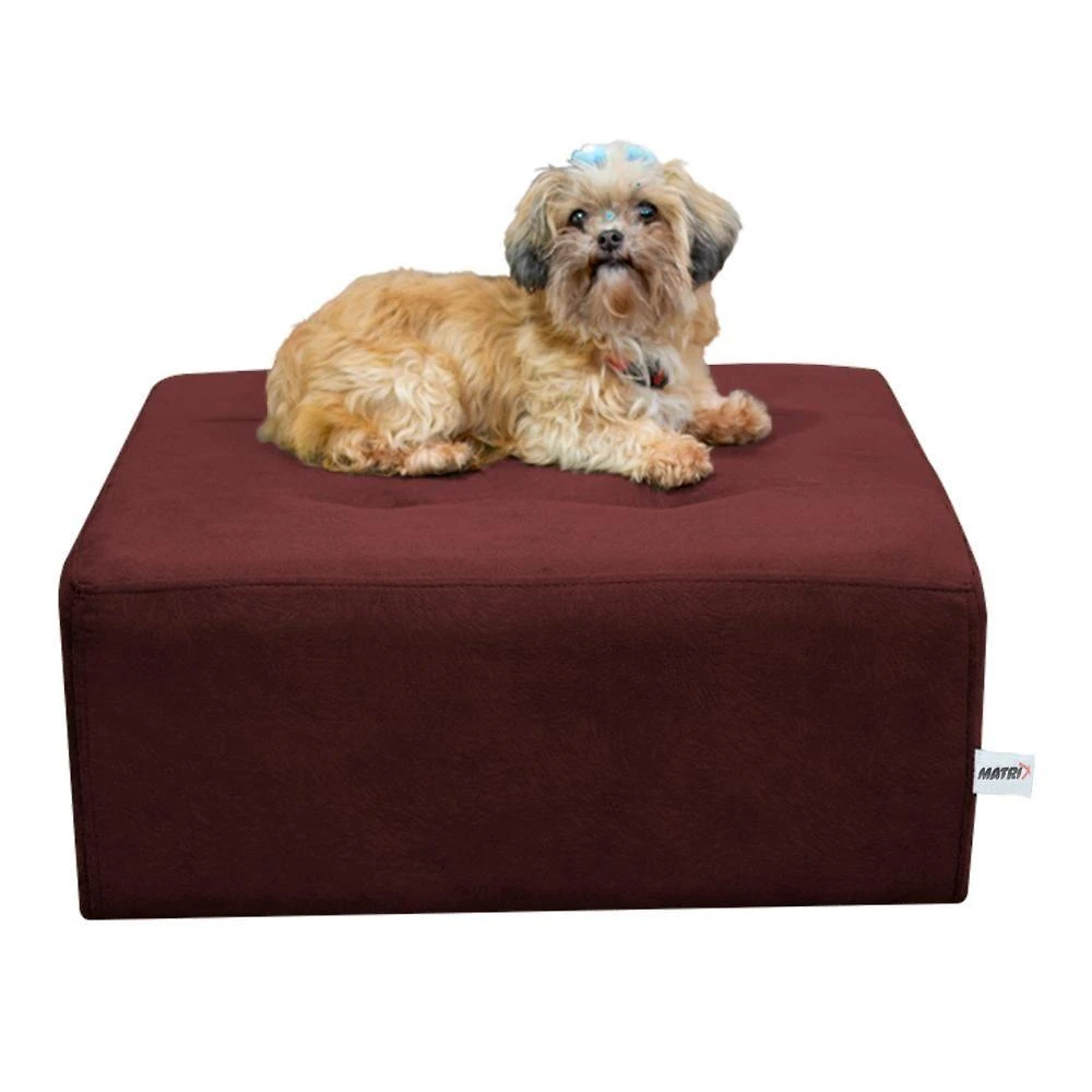 Cama Box Para Cachorro E Pet Quadrado Vinho Marinho