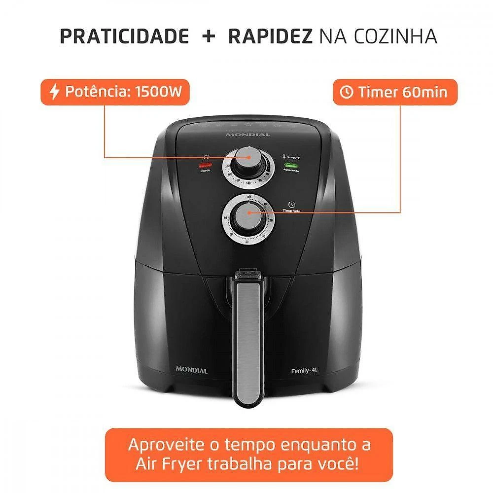 Fritadeira sem Óleo air fryer mondial afn40 4l 1500w  220v