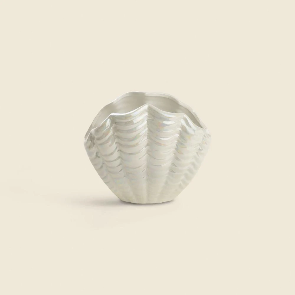 Porta-Escova Shell Cerâmica Branco - A\BABY