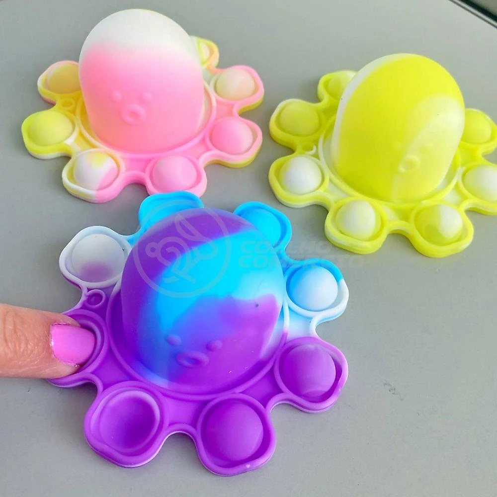 Chaveiro Polvo Reversível Pop It Anti Stress Silicone