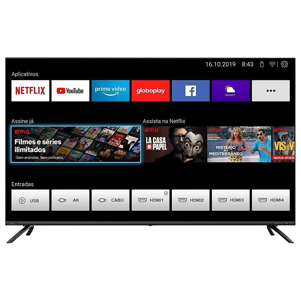 Smart TV Philco PTV50G70SBLSG 50 Polegadas 4K LED Dolby Áudio Bivolt