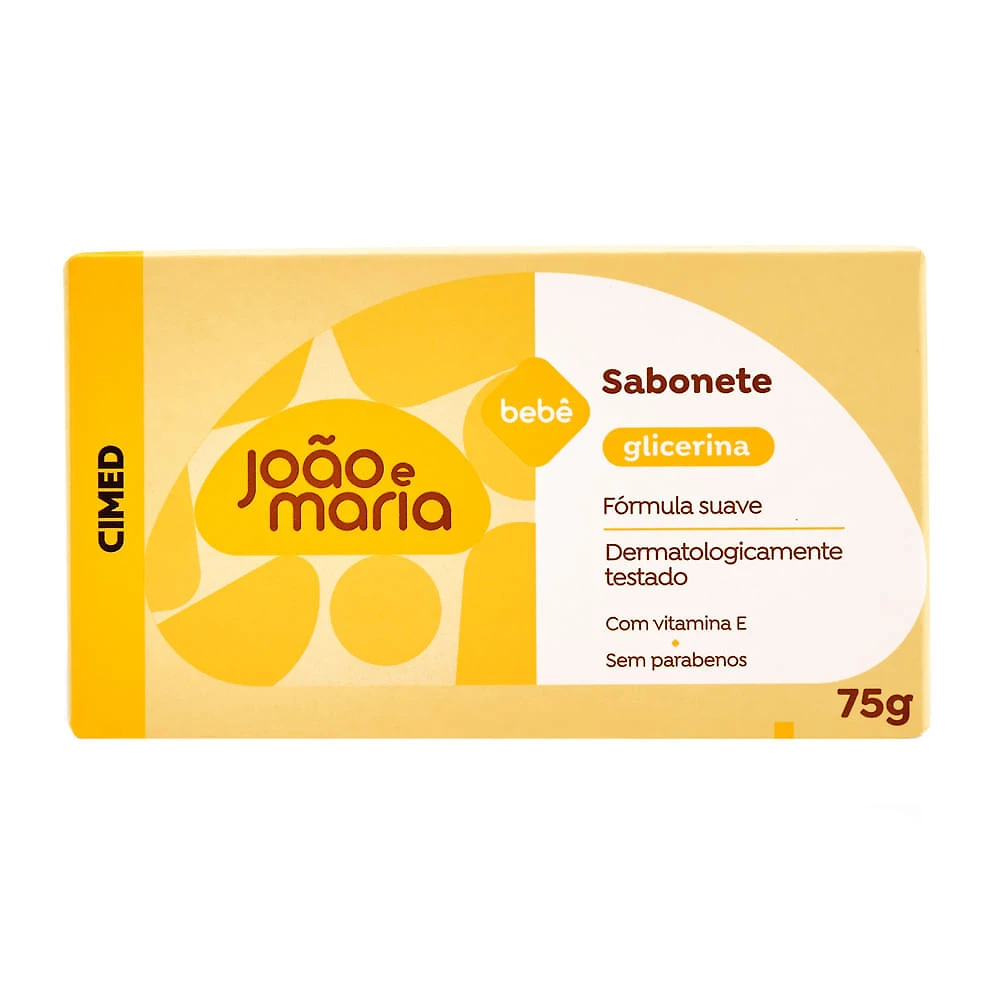 Sabonete em Barra Glicerina Cimed Bebê João e Maria 75g