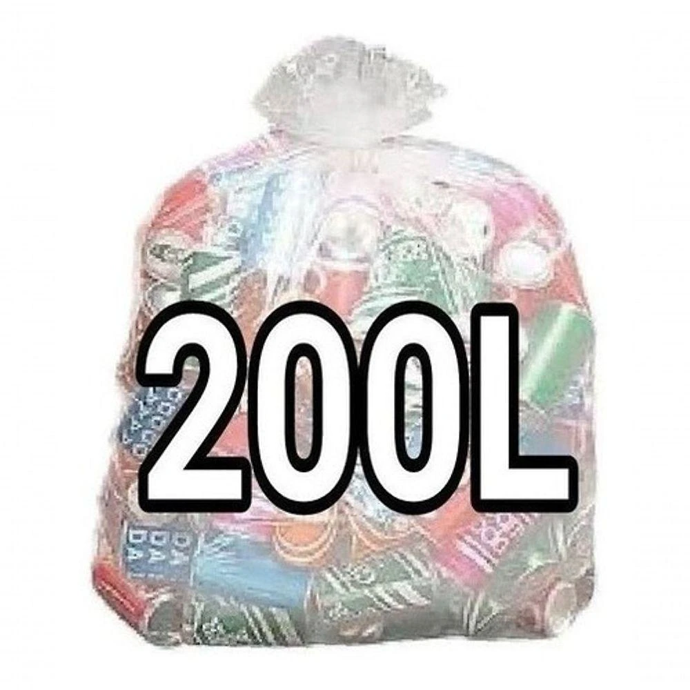 Kit Saco para Lixo Transparente Reforçado 200L 400 Unidades Higipack