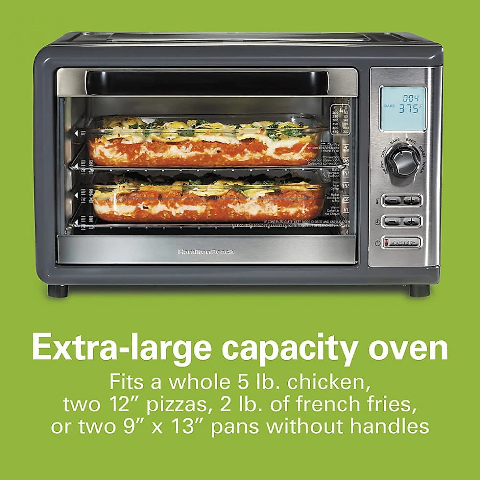 Forno Elétrico de Bancada com Grande Capacidade para até 2 Pizzas, 110V 1800W, Hamilton Beach