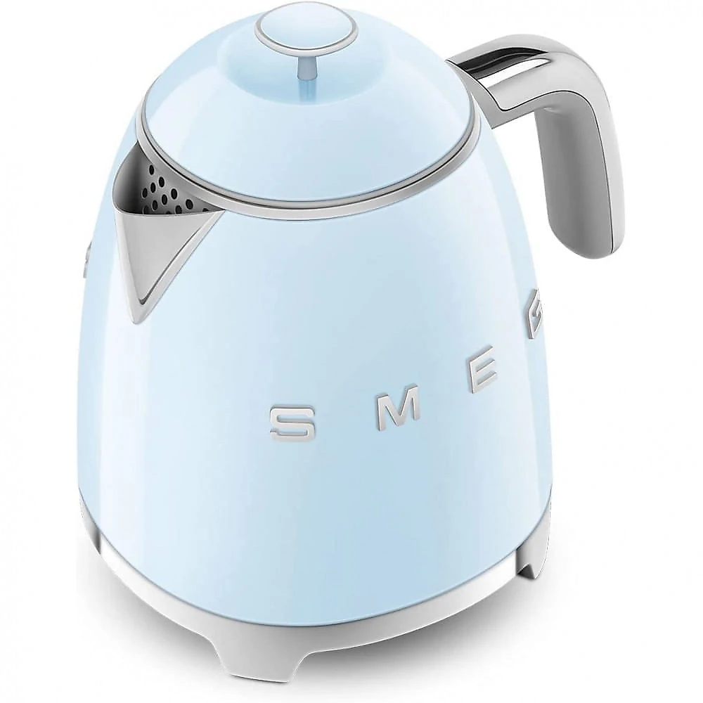 Smeg 50s Mini Chaleira Eletrica 800 mL Aco Inoxidavel 1400W220V Azul Pastel