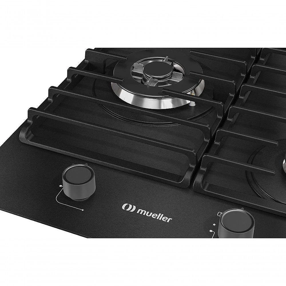 Cooktop Mueller 5 Bocas Antiaderente com Grades de Ferro Fundido MCG5BN Bivolt