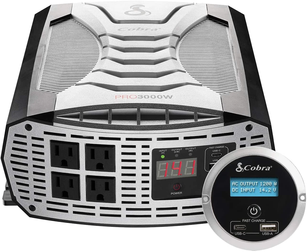 Cobra CPIALCDG1 Inversor de Potência Automotivo 3000W 4