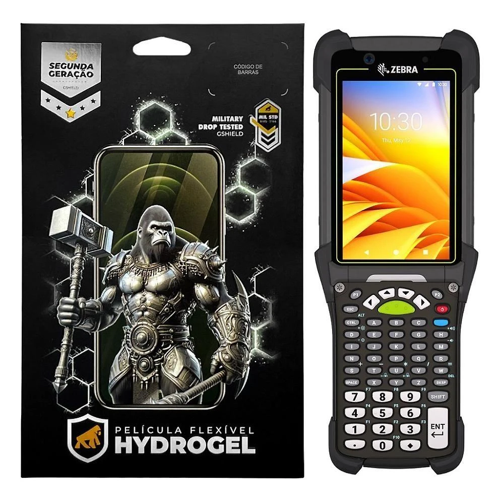 Película Gshield para Zebra MC9400 com Hidro Nano Pet e TPU Soft Gel Transparente