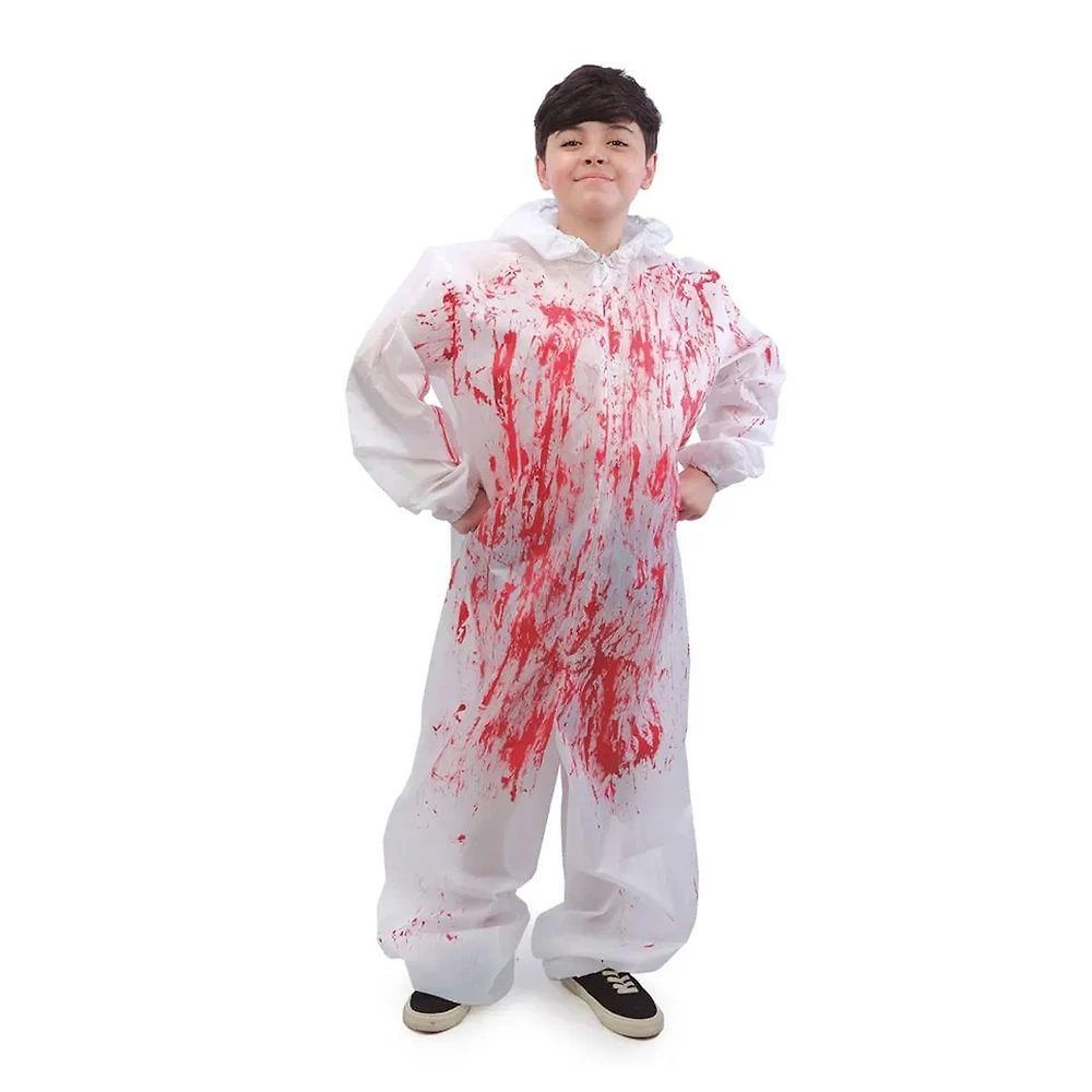 Fantasia Infantil Halloween Açougueiro Sangrento Com Capuz