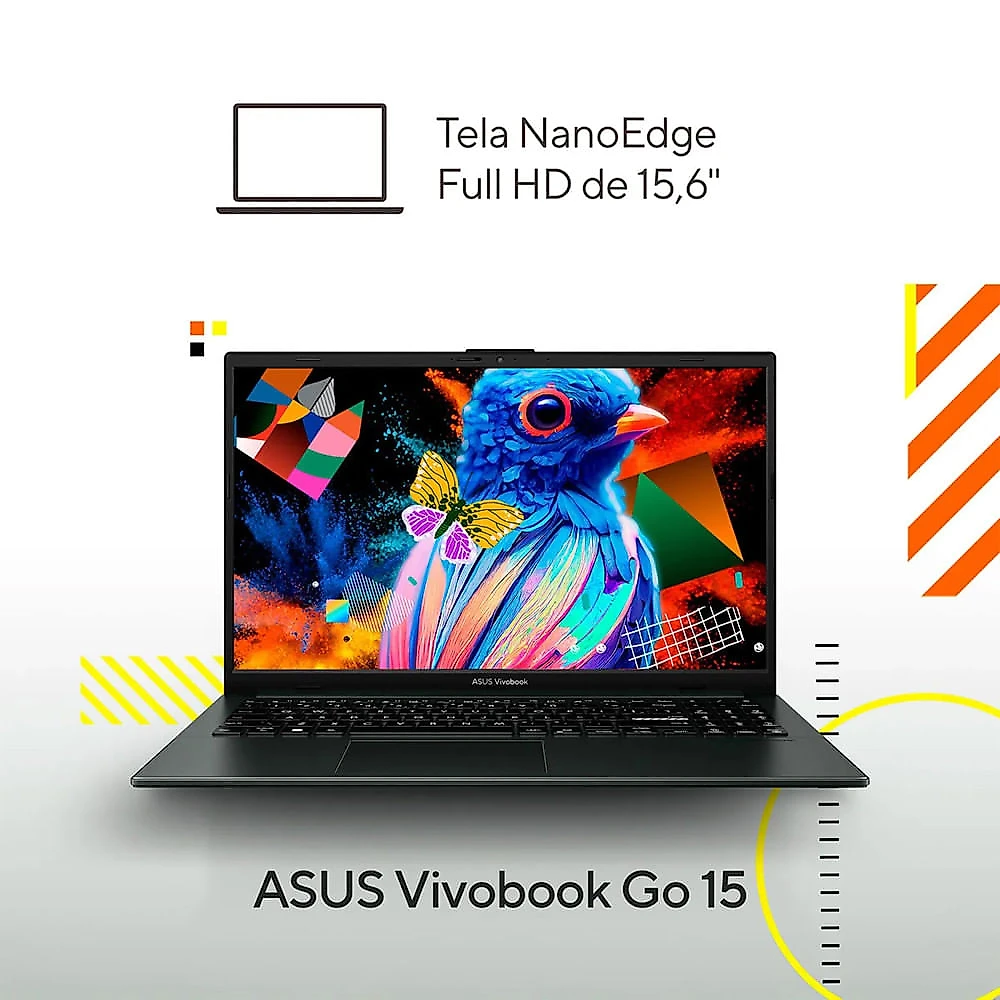 Notebook Vivobook Go 15 8GB 512GB W11 NJ836W Asus Mixed Black