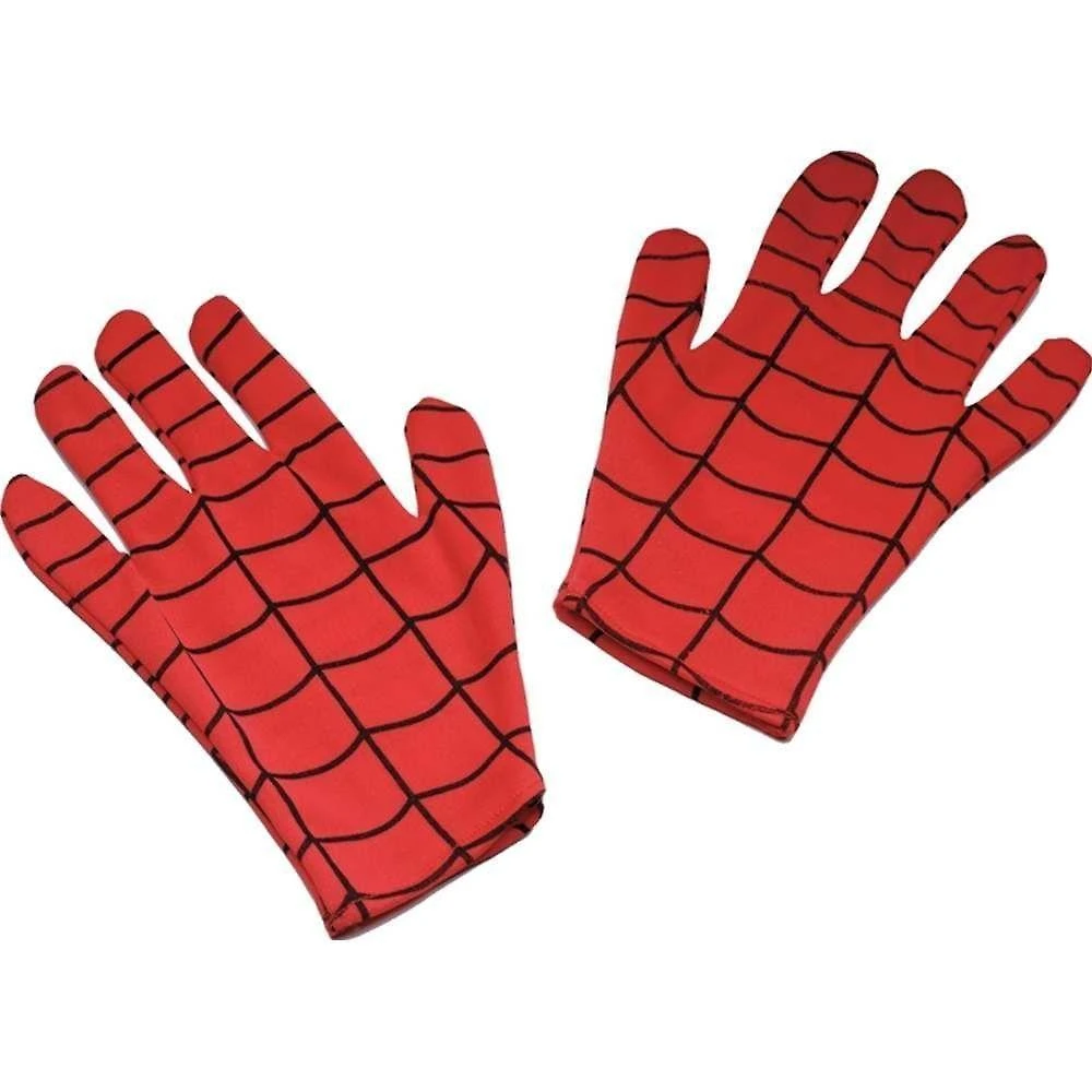 Luva Teia de Aranha Poliéster 24CM 01 Par Vermelha e Preta