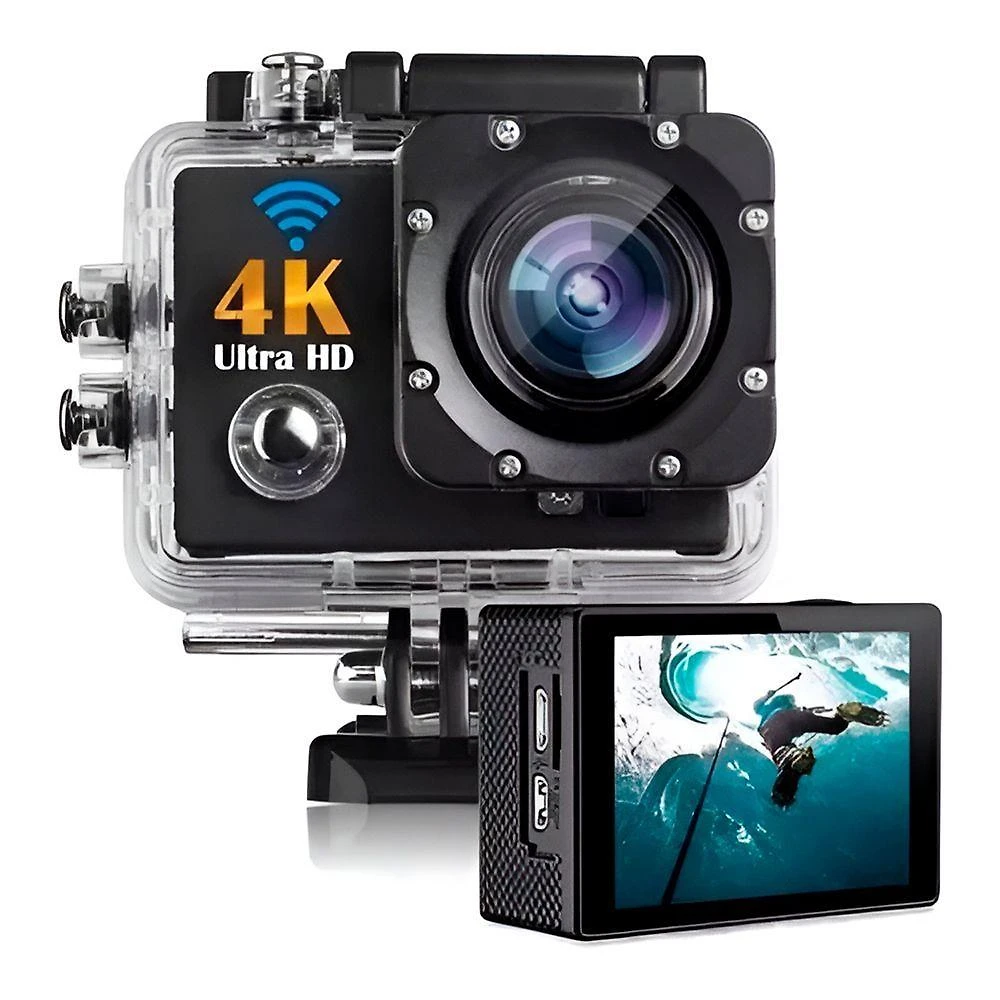 Câmera de Ação Shopmix 4K Ultra HD Wi-Fi à Prova D'água 16MP