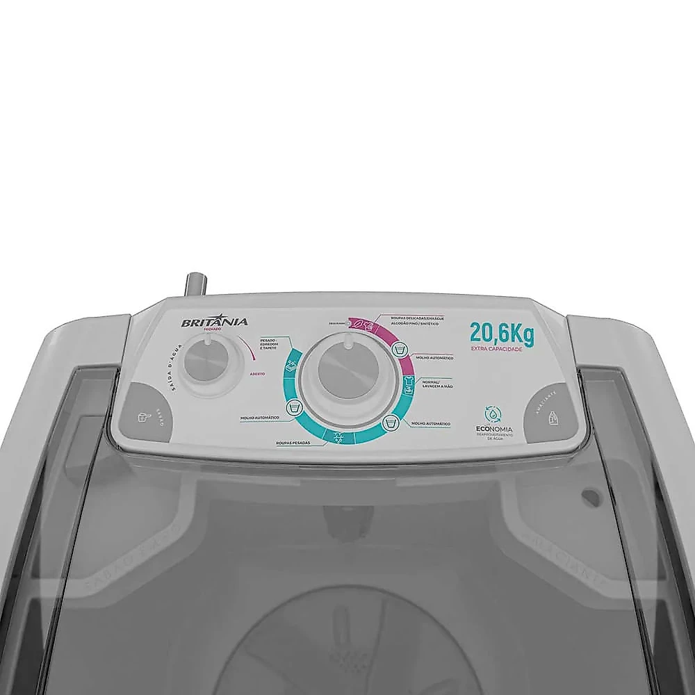 Lavadora De Roupas Britânia Semi BLR04 20kg B Branco - 110V