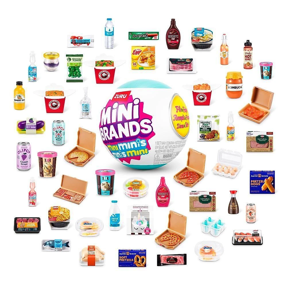 Brinquedo Kit Geladeira Mini + 3 Mini Fill The Fridge Culinária em Miniatura Candide
